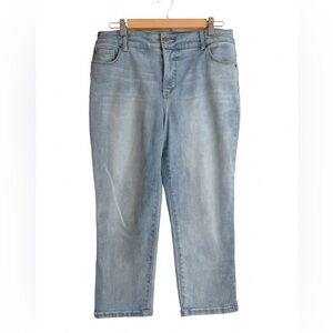 Chico's So Slimming Denim Light Blue Ankle Leg Jeans size 2.5